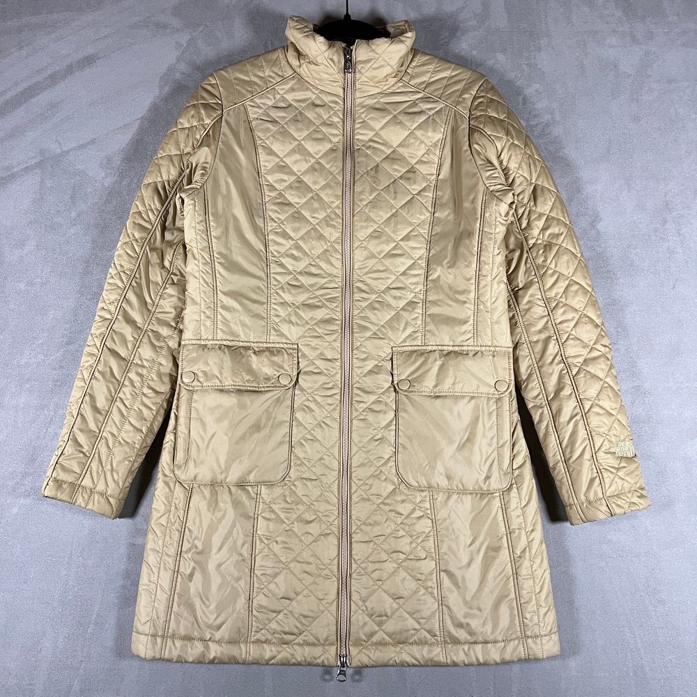 The North Face Jacket Womens Small Gold Ruka Parka Quilted Puffer Full‎ Zip